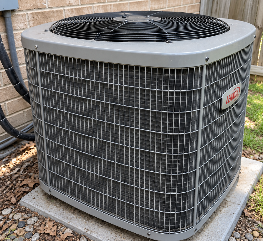 After outdoor A/C cleaning